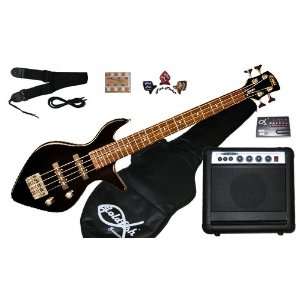  Bassfish Bass Guitar Package   Black Musical Instruments