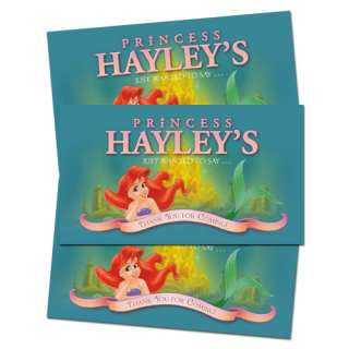 10 THE LITTLE MERMAID Birthday THANK YOU TAGS  