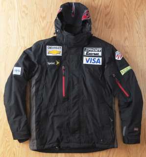 SPYDER US SKI Team Official Team USA Jacket Coat Mens Small w/ Flames 