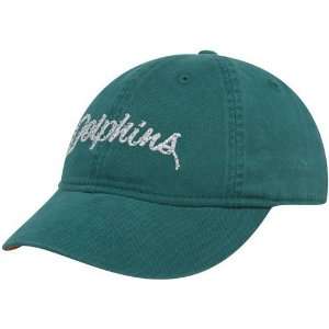 Reebok Miami Dolphins Ladies Teal Charlie Slouch Adjustable Hat 