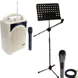   Microphone   PMSM9 Heavy Duty Tripod Microphone And Music Note Stand