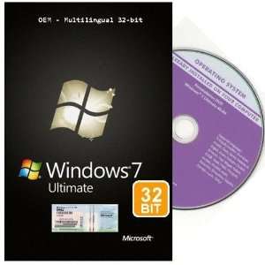 Microsoft Windows 7 Ultimate 32 BitDell computer OEM license. Will 