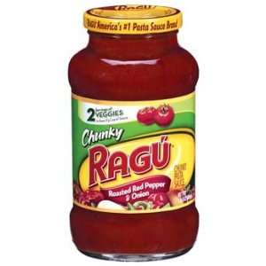 Ragu Chunky Roasted Red Pepper & Onion Pasta Sauce 24 oz (Pack of 12 