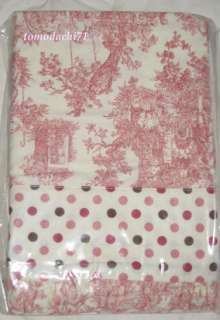 WAVERLY BABY PINK COCOA TOILE 8PC CRIB BEDDING SET  