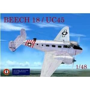   48 Beechcraft 18/UC45 Twin Engine Military Aircraft Kit Toys & Games