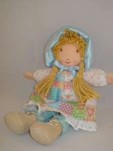 Holly Hobbie Rattle Dolly Baby Doll Retro Hobby 8P20 Rag Doll Ragdoll 