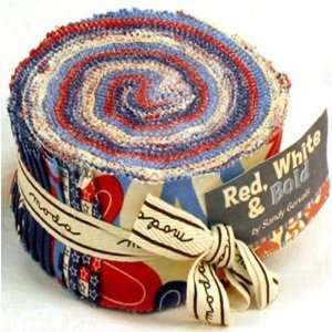  Moda Red White & Bold Jelly Roll By The Each Arts, Crafts 