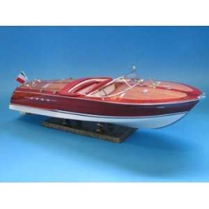   35   Wood Replica Speed Boat Model Not a Model Kit Toys & Games