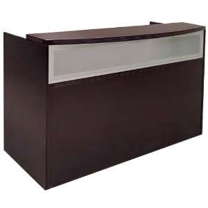   Rectangular Reception Desk w/Frosted Glass Panel