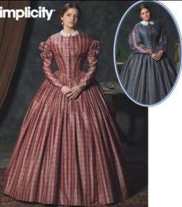 OOP Simplicity Misses Civil War Costume Sewing Pattern  