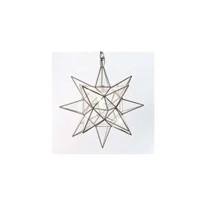 Moravian Star 20 Pendant Chandelier Extra Large Clear Glass by Worlds 