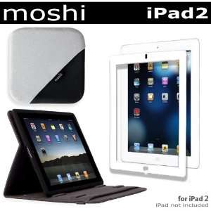   iVisor AG Screen Protection for iPad 2   White + Moshi Concerti Folio