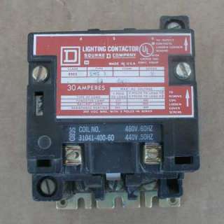 Sq D 8903 SMG3 3 Pole 30 Amp Lighting Contactor 480V  