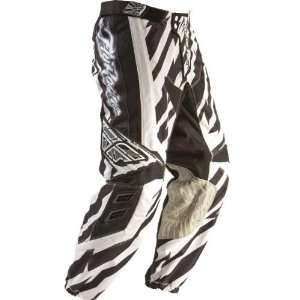  Fly Racing Kinetic Mesh Tech Pants, Black/White, Size 28 