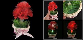 Battery Power 5 Color Light Fiber Optic Flower Lamp Red  