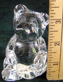 Clear Crystal BEAR PAPER WEIGHT Princess House GERMANY  