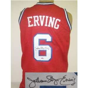   Julius Dr. J Erving Autographed 76ers Jersey Sixers