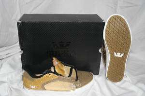SUPRA SUPRANO Jim Greco Gold Mens Pro Skate Shoes 8  