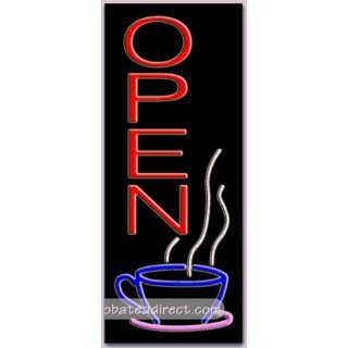Open (cup,vertical) Neon Sign Grocery & Gourmet Food