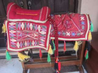 Arabian Bedouin Saddle Set   Red  