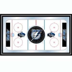 NHL Tampa Bay Lightning Framed Hockey Rink Mirror Sports 