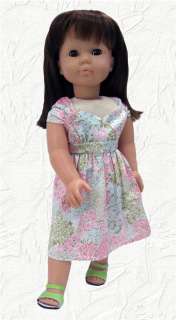 Doll Clothes Sundress Monet Style Print fits American Girl + 18 Dolls 