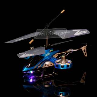   RC Helicopter with Gyro Blue 4 Channel Radio Control Heli Toy  
