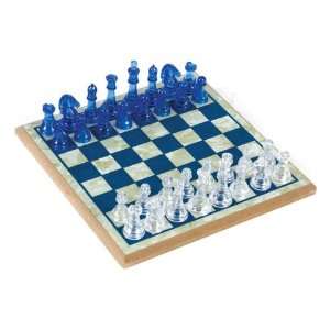  Transparent Chess with Wooden Board