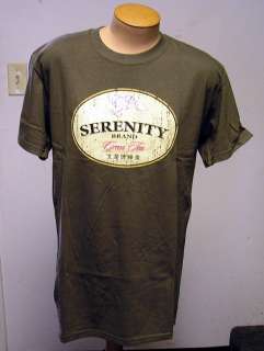 Large Serenity/Firefly  Green Tea Adult T shirt   Olive  