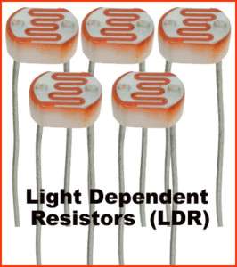 5pcs  Light Dependent Resistors LDR 5K   10K   NEW  