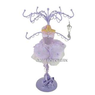 Pretty Ballerina Jewelry Stand mannequin Purple Display  