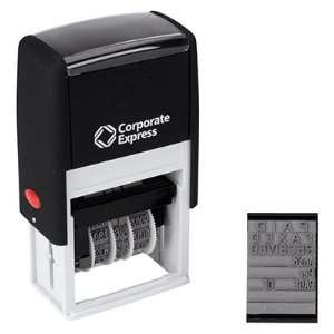 Regular Duty Stamp with Self Inking Dater in Red, Paid 