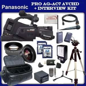  Panasonic AG AC7 Shoulder Mount AVCHD Camcorder w/ SSE 
