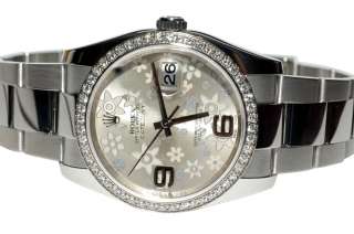 Rolex datejust men’s watch flower dial date just  