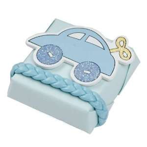 Blue Car on Blue Wrapper   Decorated Chocolate Baby Souvenirs