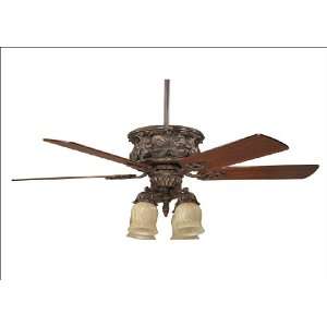   Fan (Blades Not Included)   Autumn Gold Finish  Cream Ribbed Included