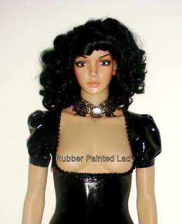 UNDERBUST FRILL TRIM LATEX DRESS RUBBER XS S M L XL 2X  