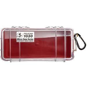  PELICAN 1030 MICRO CASE RED WITH CLEAR LID Sports 