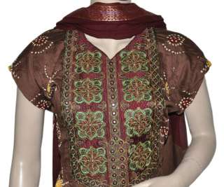 Salwar Suit Indian Boho Bandhej Shalwar Kameez Cotton  