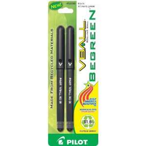  Pilot VBall BeGreen Rolling Ball Pen, Extra Fine Point, 2 