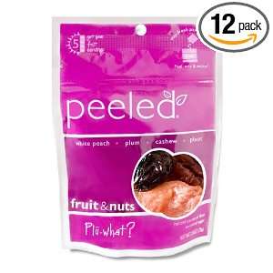 Peeled Snacks, Fruit & Nuts, Plu what? (Pack of 12)  