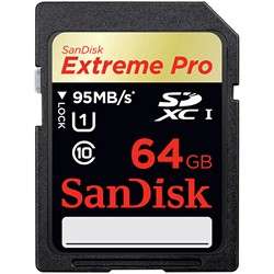 Sandisk Extreme Pro 64 GB 95MBS SDXC UHS I Memory Card (SDSDXPA 064G 