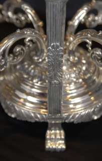 PR ENGLISH SHEFFIELD SILVERPLATE GLASS EPERGNE DISHES  