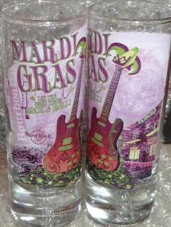   Cafe ORLANDO 2012 MARDI GRAS SHOT GLASS 4 Cordial GLASSWARE Drink NEW