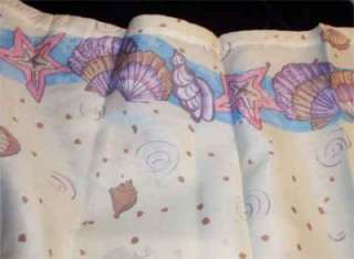 NIP SEASHELLS SEASIDE FABRIC SHOWER CURTAIN   