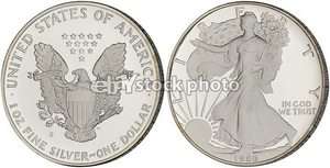United States Silver Dollar, 1986 Bullion  