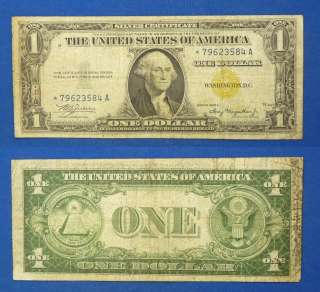 Silver Certificate, $ North AFrica, 1935A * note F+  