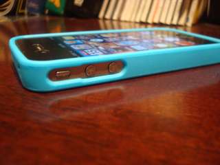   Extremely DURABLE Clear Phone Case for Apple iPhone 4 & 4S SKY BLUE
