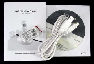 LCD Screen USB Wireless Cordless Skype Phone VOIP Telephone Handsfree 