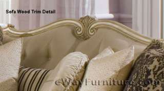   White Sofa Button Tufted Upholstery Throw Pillows Included  
